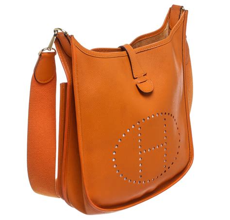 hermes black and orange bag|Hermes evelyne bag orange.